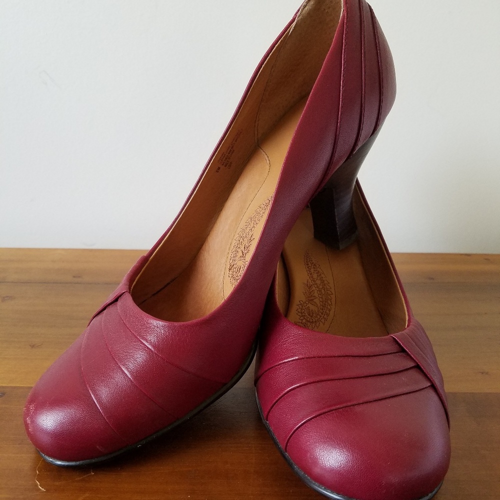 Red Leather Sofft heels